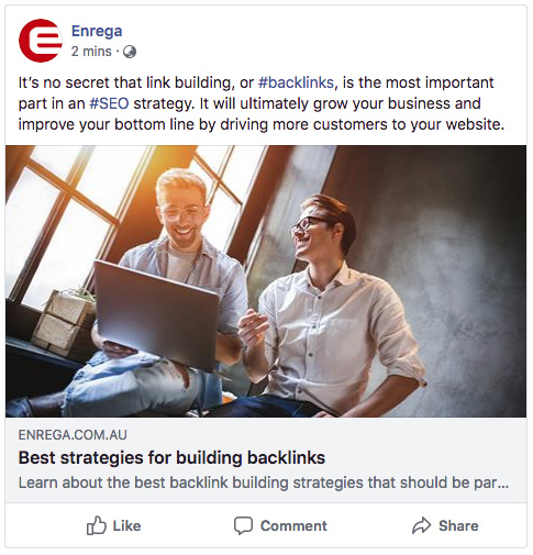 Post for the Best strategies for building backlinks on Facebook